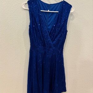 Elegant Blue Sequin Dress NWOT